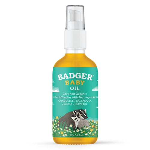 Baby Oil Glass Bottle (Badger)