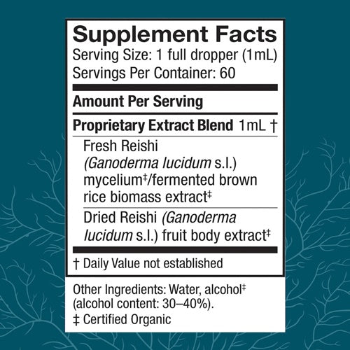 reishi extract 2oz host defense supplement facts