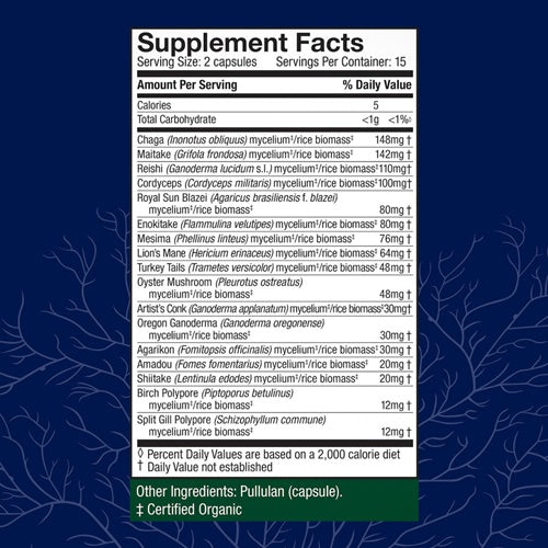 mycommunity mushrooms capsules host defense supplement facts