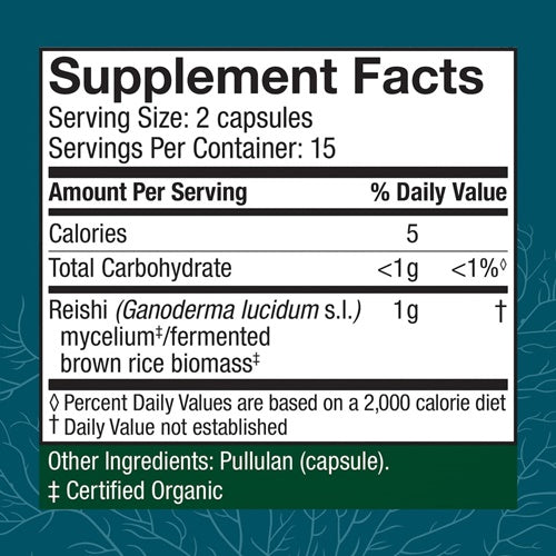 reishi capsules host defense supplement facts