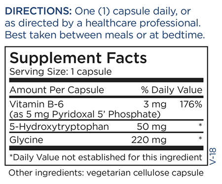 5-HTP (5-Hydroxytryptophan) 50 mg (Metabolic Maintenance) supplement facts