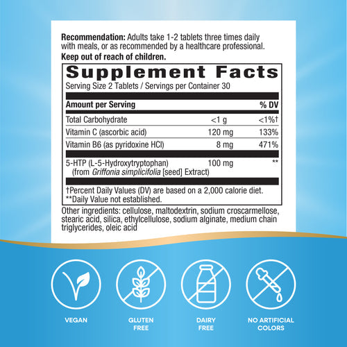 5-htp 60 tabs nature's way supplement facts