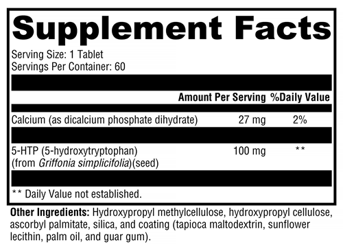 5-HTP CR Xymogen supplement facts