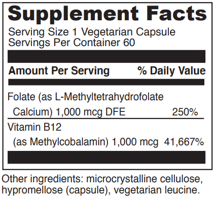 5-mthf b12 mc2000 davinci labs supplement facts