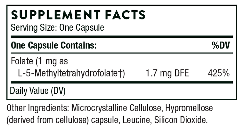 5-MTHF 1mg Thorne