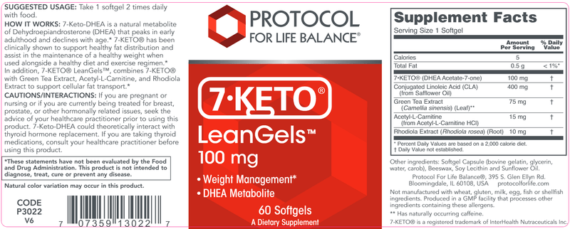 BACKORDER ONLY - 7-KETO® LeanGels™