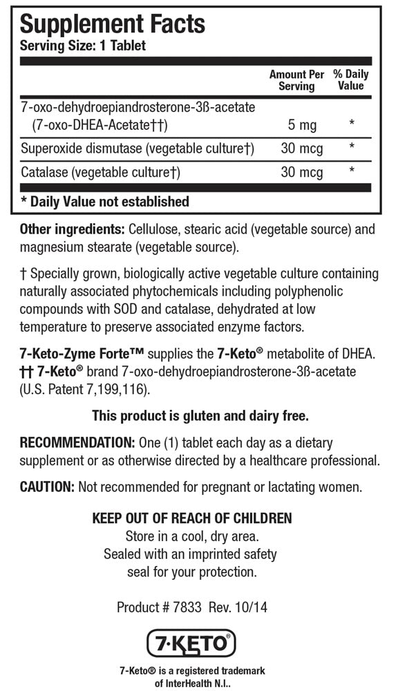 7-Keto-Zyme (Biotics Research) supplement facts