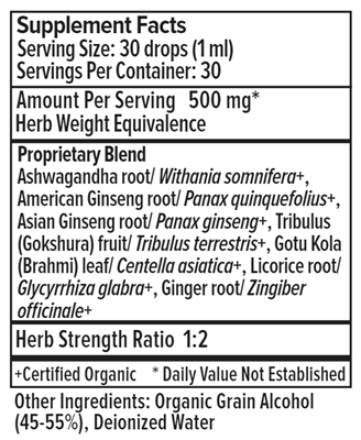 7 Herb Energy Liquid Organic (Banyan Botanicals) supplement facts