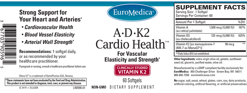 a-d-k2 cardio health euromedica label