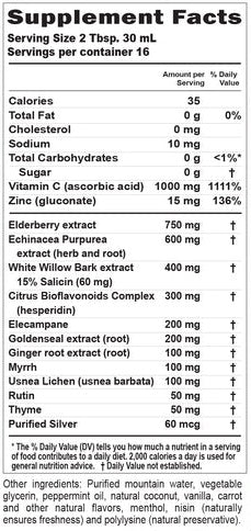 acf immune support buried treasure supplement facts