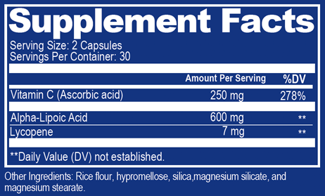 ALA+ Natural Stacks supplement facts