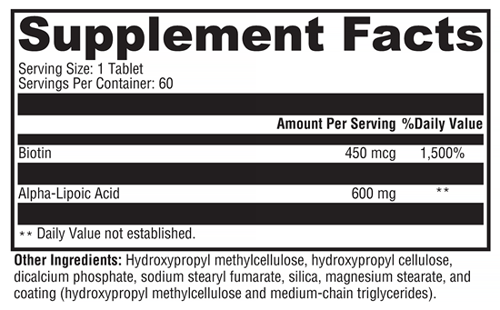 ALAmax CR Supplement Facts