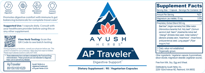 AP-Traveler Ayush Herbs Label