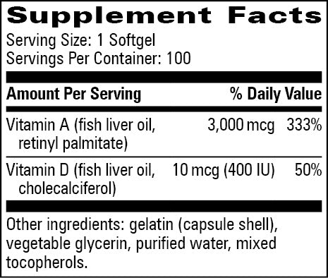 A & D Natural Capsules Progressive Labs supplement facts