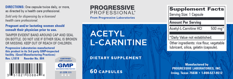 BACKORDER ONLY - Acetyl-L-Carnitine 500 mg