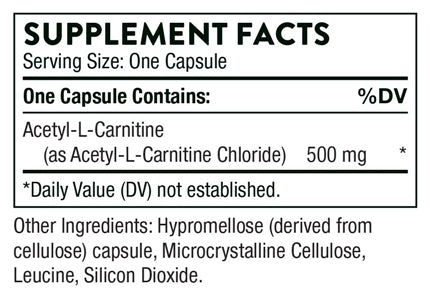 Acetyl-L-Carnitine (formerly Carnityl) Thorne supplements