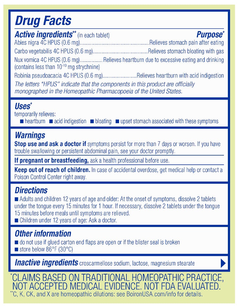 acidil boiron drug facts