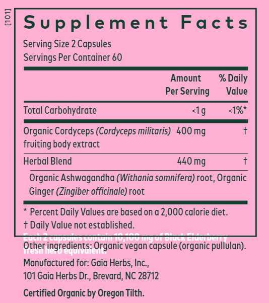 adaptogen performance gaia herbs pro supplement facts