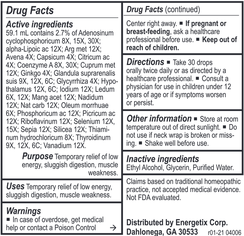 Adaptopath (Energetix) Drug Facts