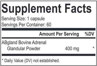 Adrenal Force (Energetix) Supplement Facts