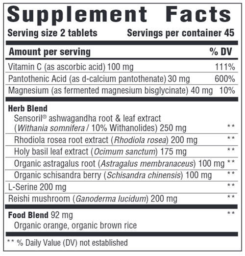 Adrenal Response Complete Care Innate Response supplement facts