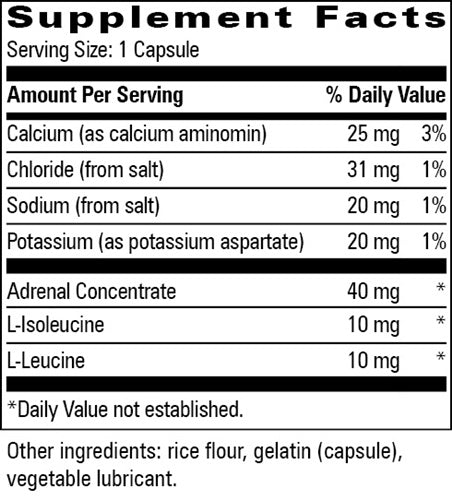 Adreno Chelate Progressive Labs supplement facts