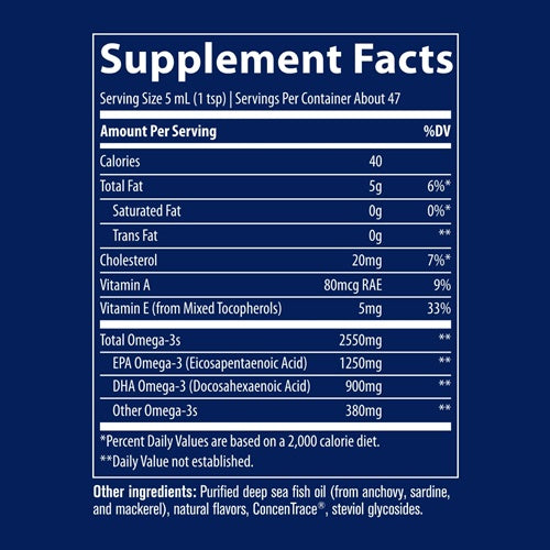 adult liquid omega-3 trace minerals research supplement facts