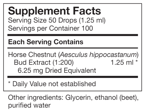 Aesculus Hippocastanum UNDA supplement facts