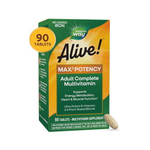 alive! max3 daily multivitamin without iron nature's way