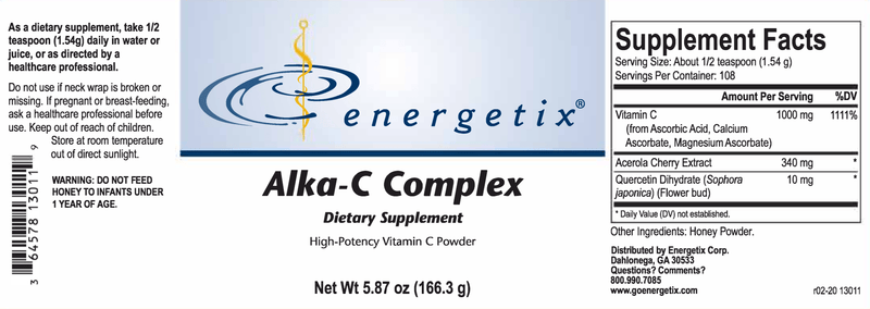 Alka-C Complex (Energetix) Label