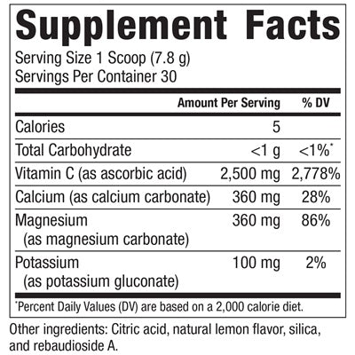 Alkalizing Vitamin C (EquiLife) supplement facts