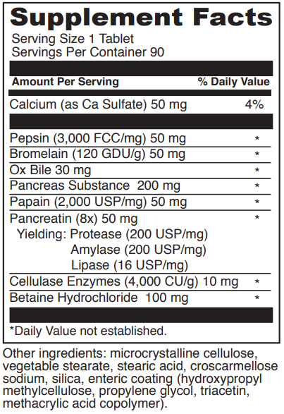 all zyme davinci labs supplement facts