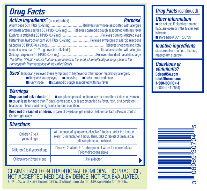 allergycalm kids boiron drug facts