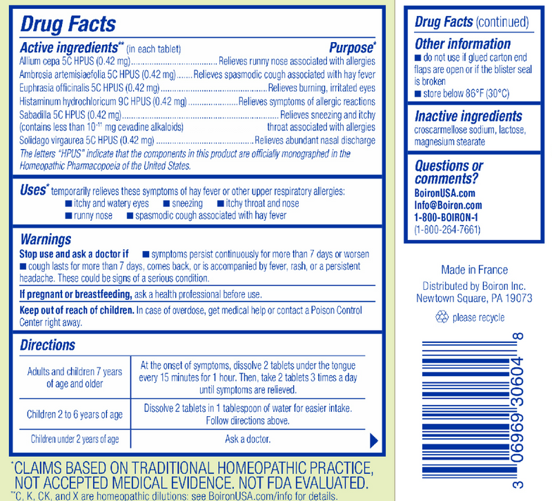 allergycalm boiron drug facts