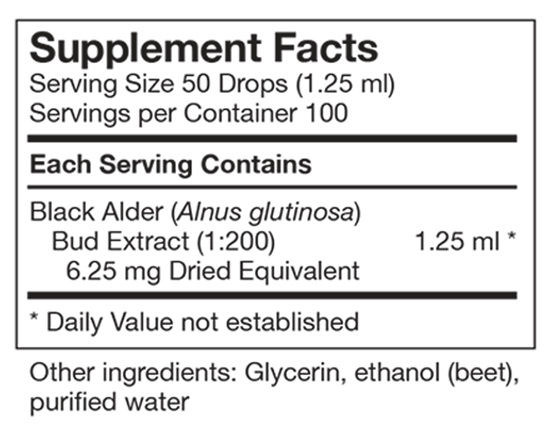 alnus glutinosa (unda) supplement facts