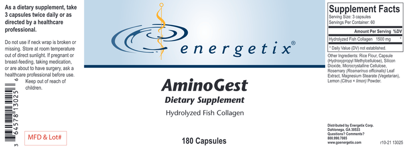 AminoGest (Energetix) Label