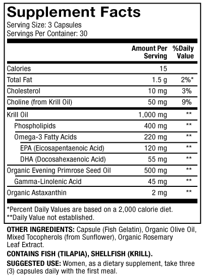 Antarctic Krill Oil for Women with EPO 90 Count