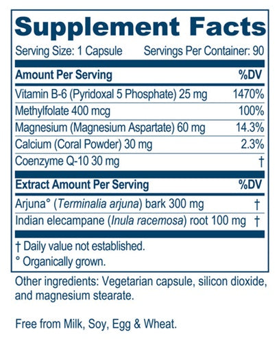 Arjuna-Heart Ayush Herbs supplement facts