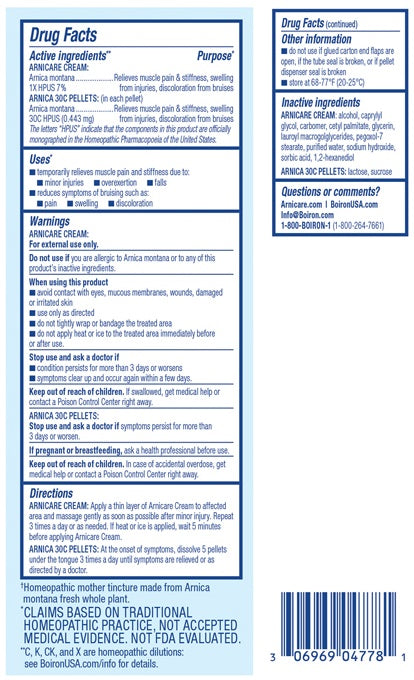 arnicare cream pain boiron drug facts