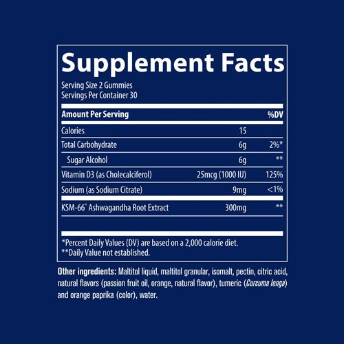 ashwagandha gummies trace minerals research supplement facts