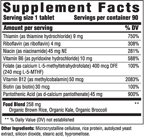 B-Complex Innate Response supplement facts