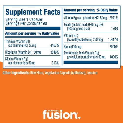 B50 Complex Bariatric Fusion supplement facts