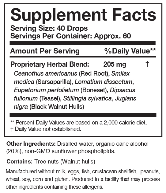 BLt Researched Nutritionals supplement facts