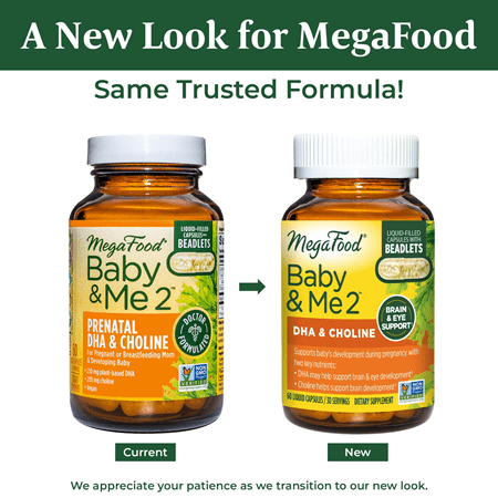 Baby & Me 2 Prenatal DHA & Choline (MegaFood) new look