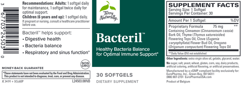 Bacteril Terry Naturally label