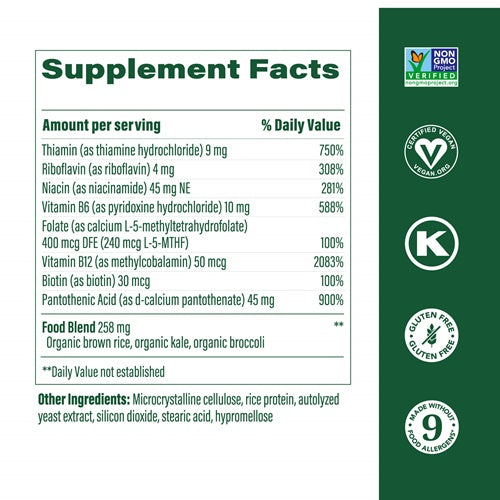 balanced b complex megafood supplement facts