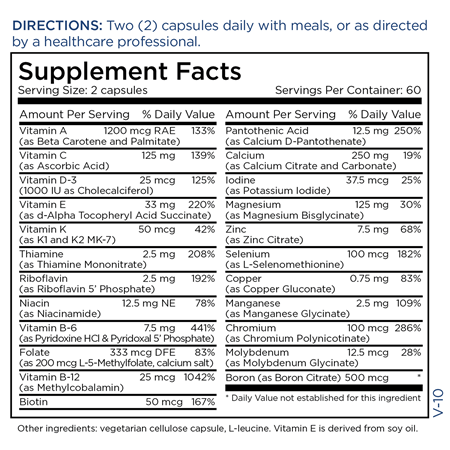 Basic Maintenance (Metabolic Maintenance) supplement facts