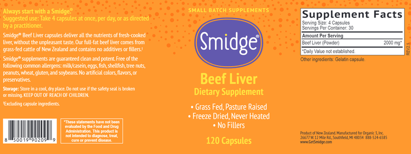 Beef Liver label Smidge