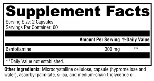 Benfotiamine (Xymogen) Supplement Facts