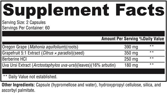 Berbemycin (Xymogen) Supplement Facts